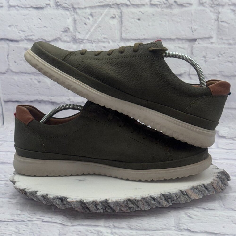 Mephisto Thomas Men's Sneaker Size US 11 Green Leather Air-Jet Walking Shoes - Picture 9 of 12